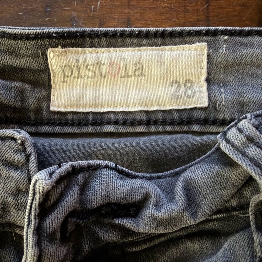 Pistola Audrey Moto Skinny Jeans in Charcoal Black, EUC, size 28. Stretch Denim - Picture 5 of 10